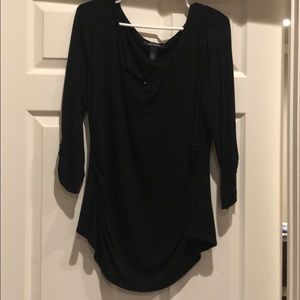 WHBM black 3/4 sleeve large top